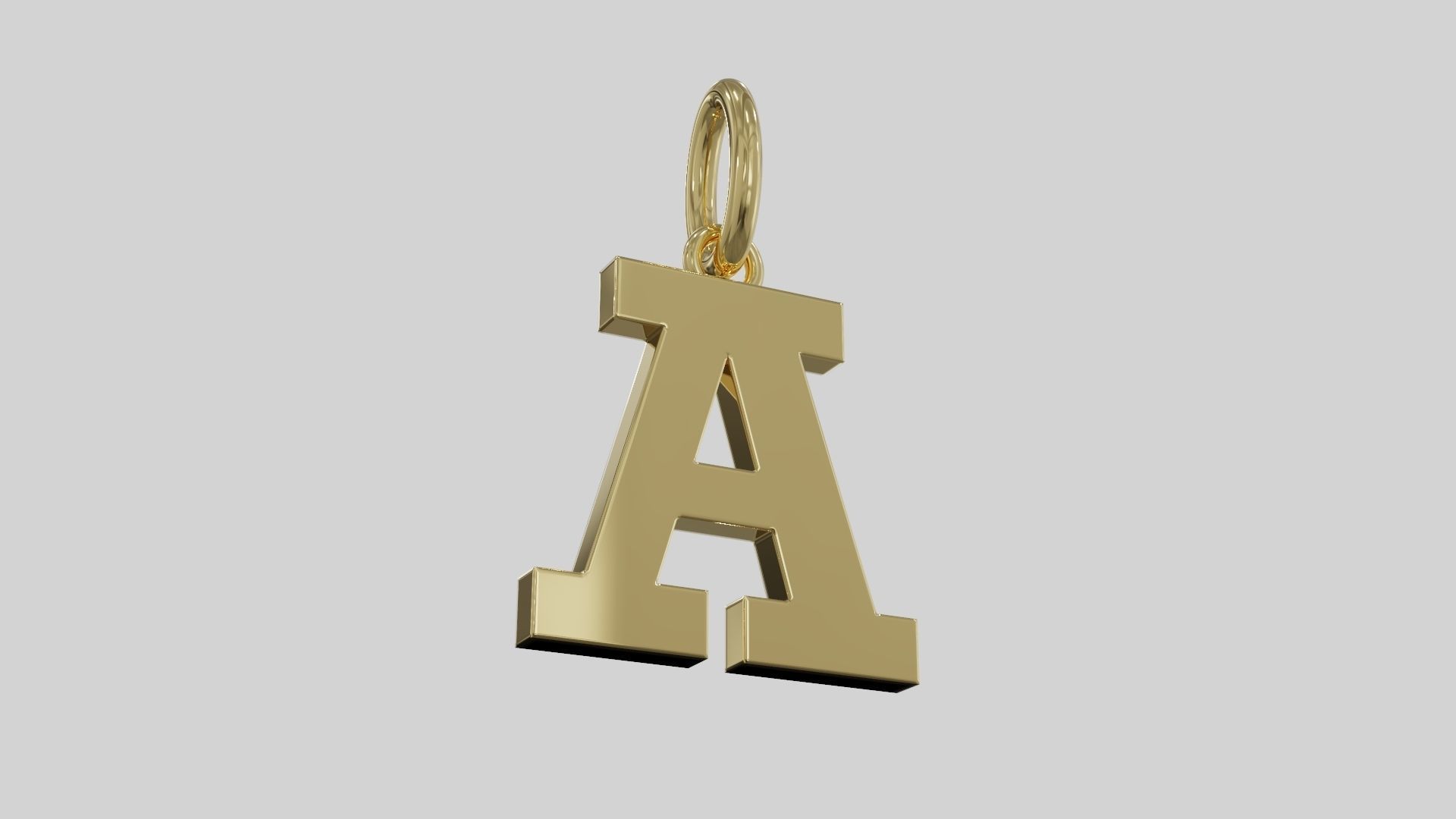 Alphabet A 3D print model_2