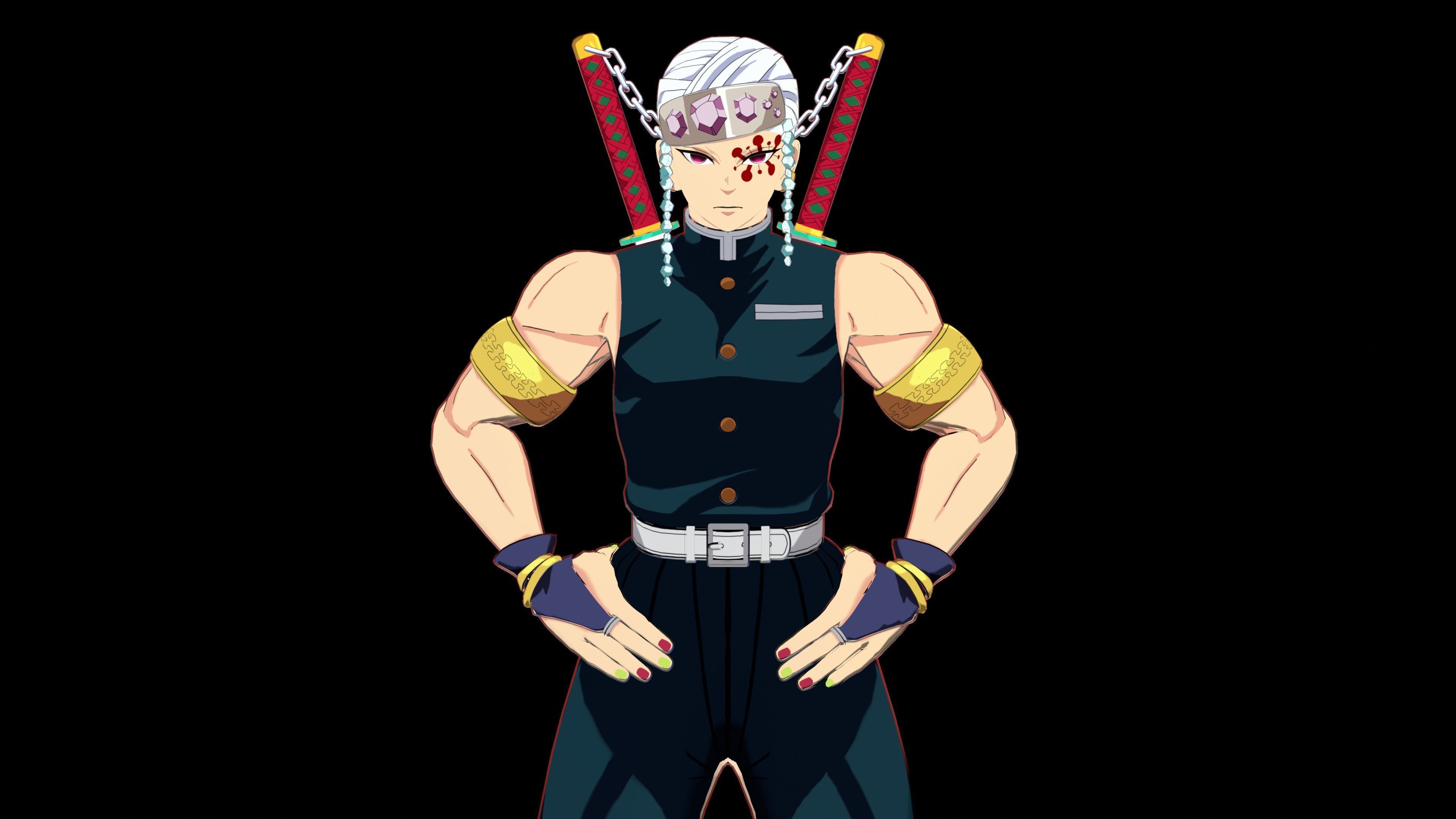 Tengen Uzui Hashira Vrchat and Vtuber 3D model_2