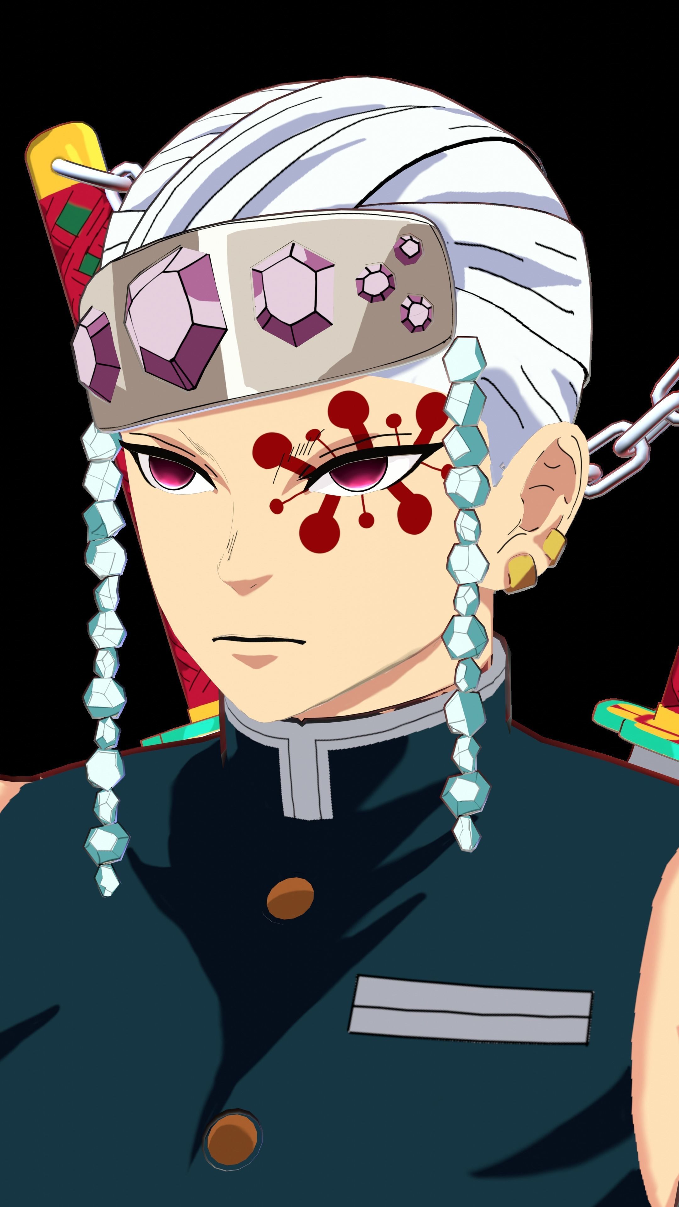 Tengen Uzui Hashira Vrchat and Vtuber 3D model_1