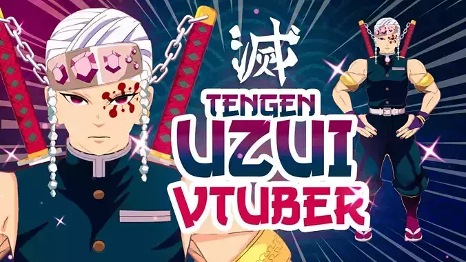 Tengen Uzui Hashira Vrchat and Vtuber 3D model