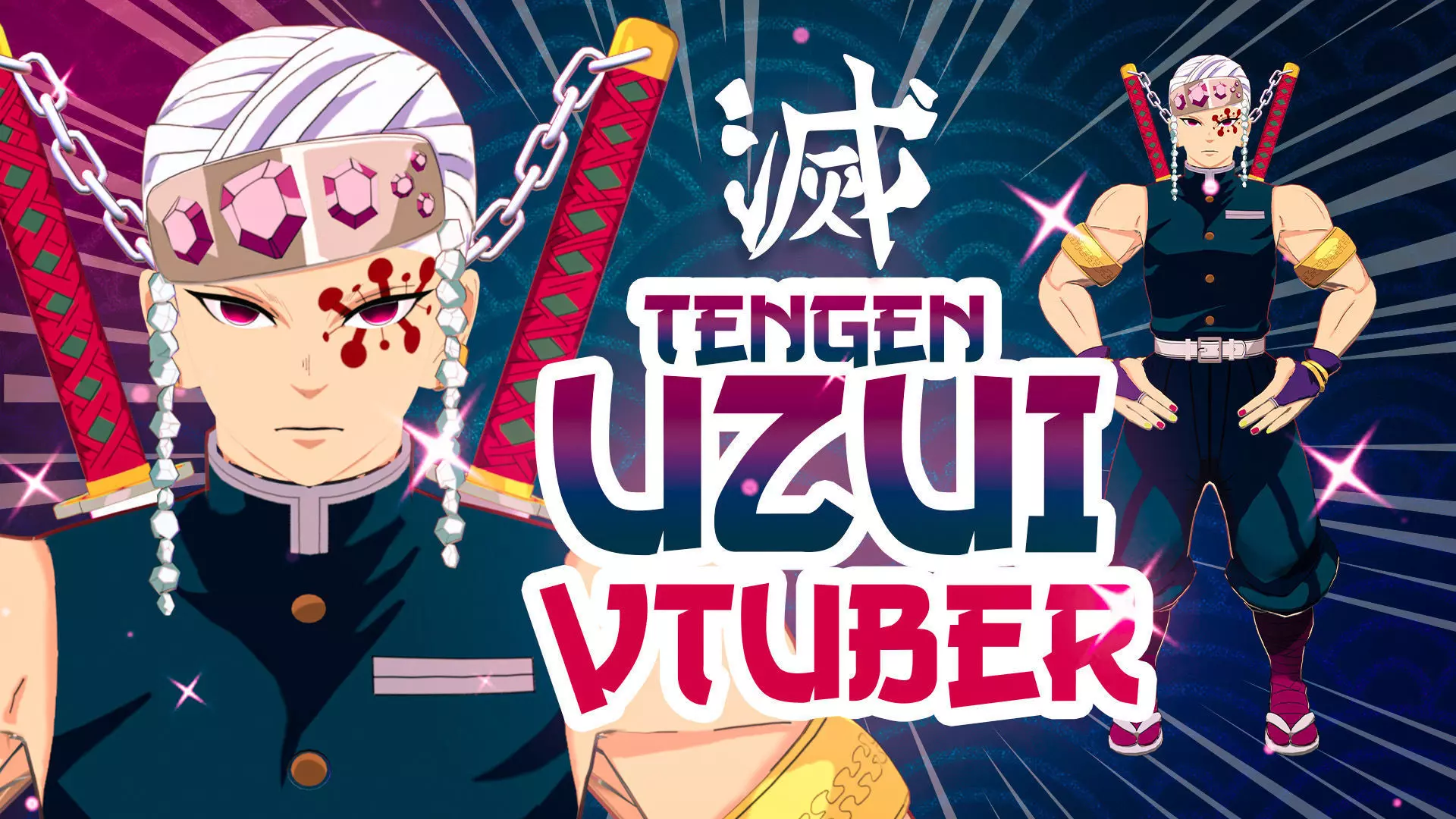 Tengen Uzui Hashira Vrchat and Vtuber 3D model_0