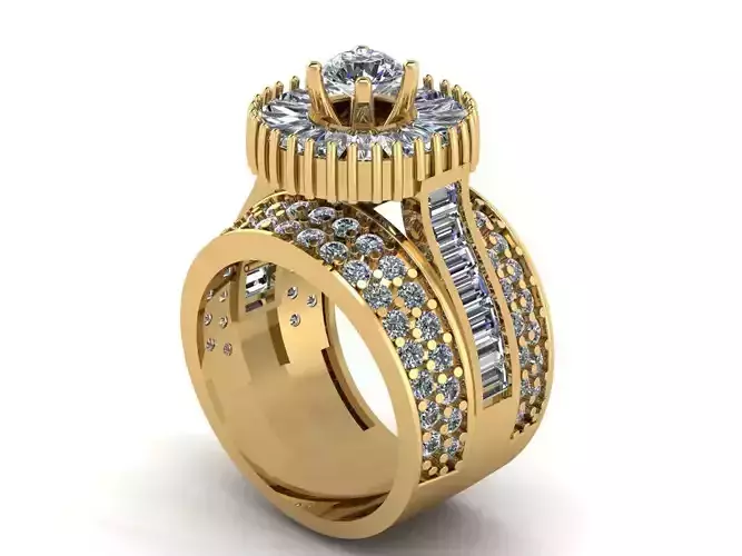 Diamond cluster ring 