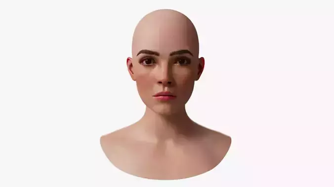 Female Head Mesh Metahuman Unreal Topology Woman Head Mesh v3