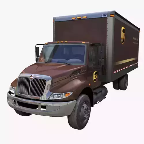 UPS Durastar delivery truck Low-poly 3D model