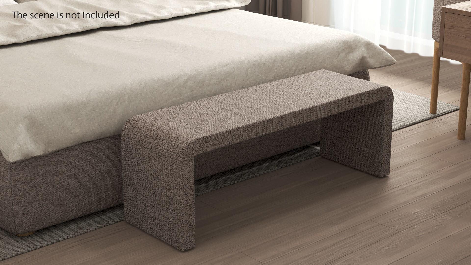 Modern Fabric Console Table for 3D Print 3D print model