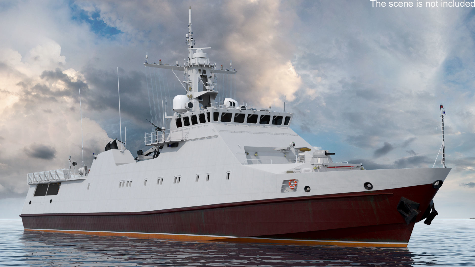 Coast Guard Ship Rigged 3D model