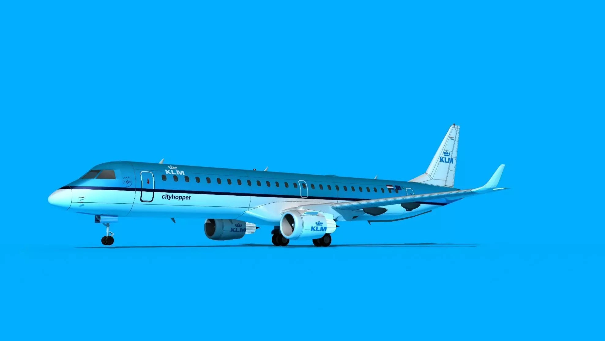 Embraer Emb-190 KLM City hopper 2 3D model
