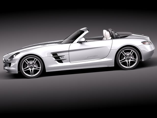Mercedes SLS 2012 Convertible 3D Model 3D model_6