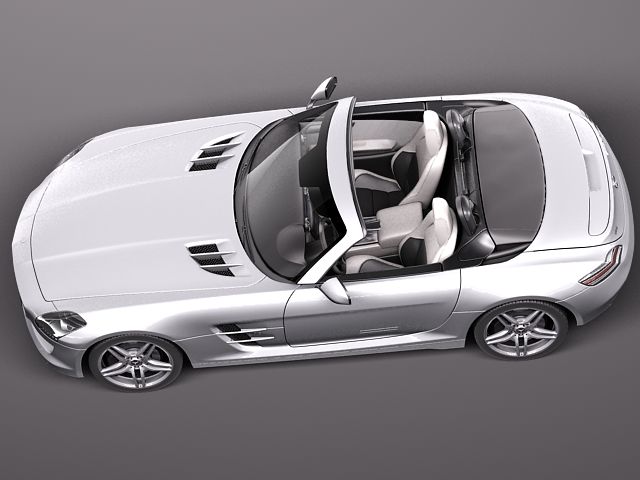 Mercedes SLS 2012 Convertible 3D Model 3D model_7