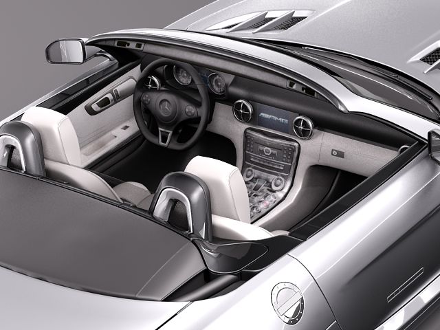 Mercedes SLS 2012 Convertible 3D Model 3D model_8
