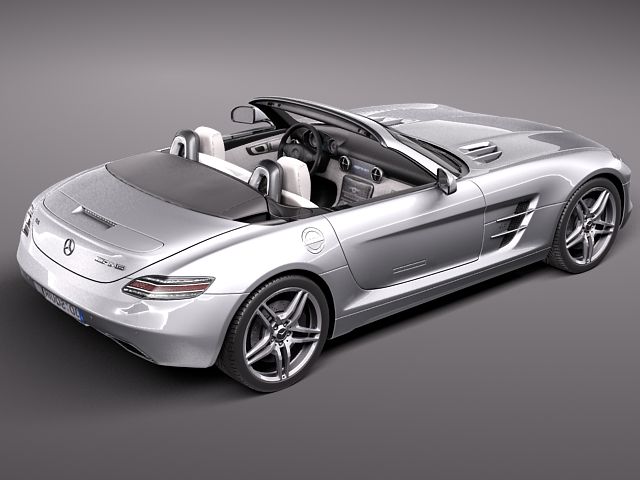 Mercedes SLS 2012 Convertible 3D Model 3D model_4