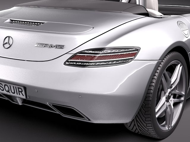 Mercedes SLS 2012 Convertible 3D Model 3D model_3