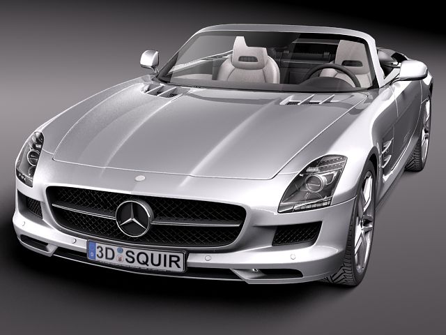 Mercedes SLS 2012 Convertible 3D Model 3D model_1