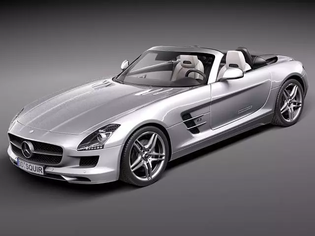 Mercedes SLS 2012 Convertible 3D Model 3D model_0