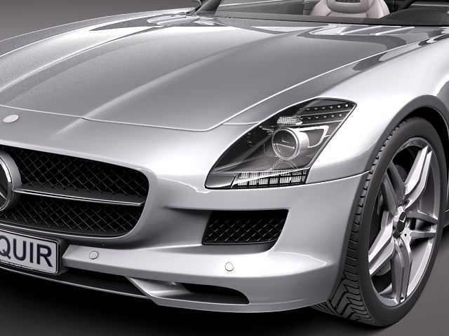 Mercedes SLS 2012 Convertible 3D Model 3D model_2