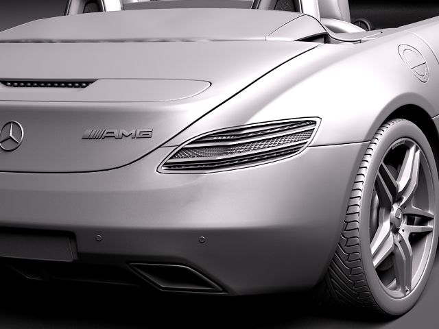 Mercedes SLS 2012 Convertible 3D Model 3D model_10