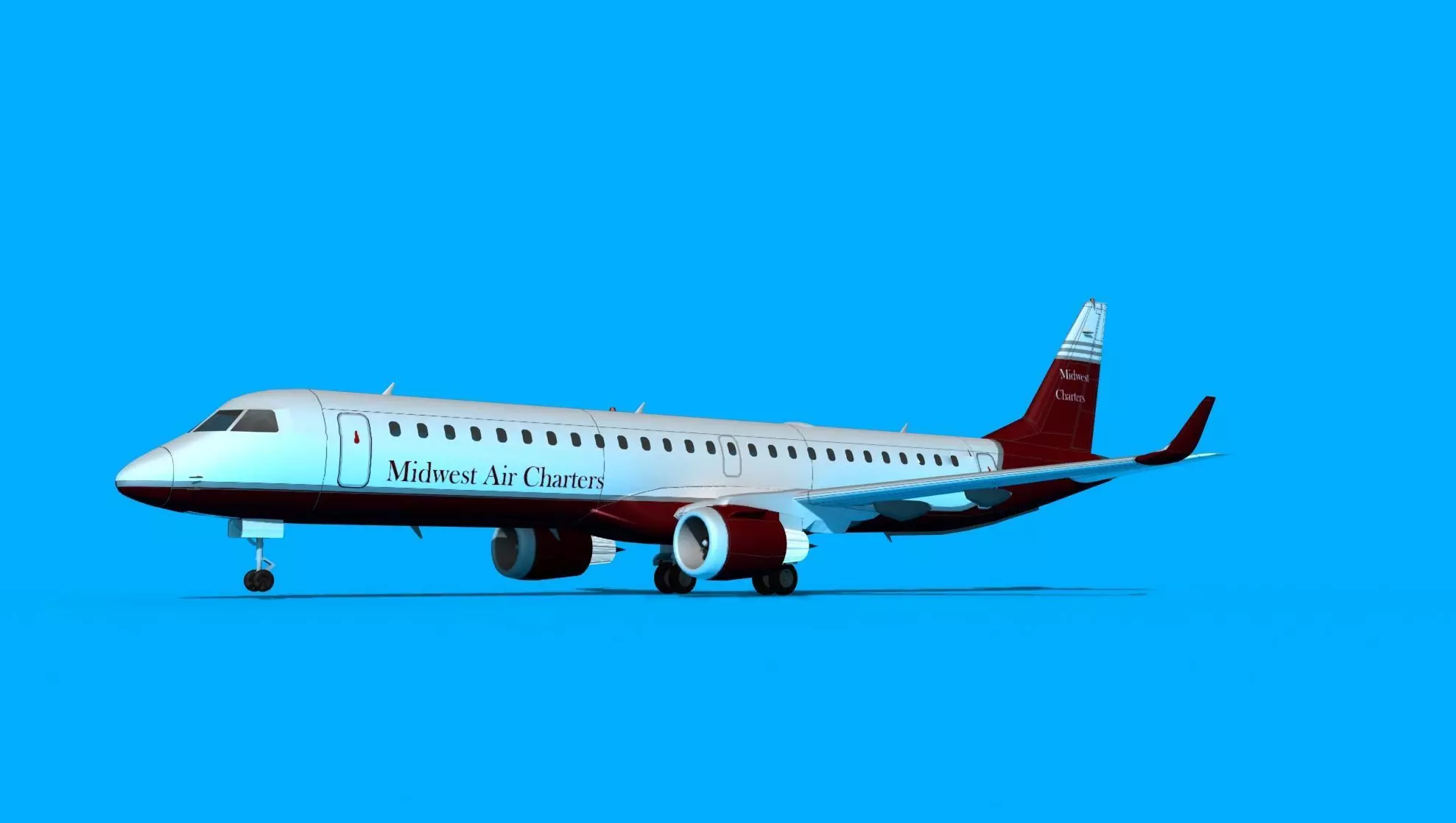 Embraer Emb-190 Midwest Air Charter 3D model