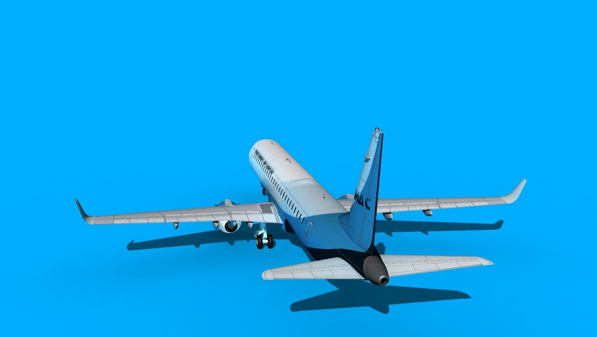 Embraer Emb-190 Montgomery Air Charter 3D model_7