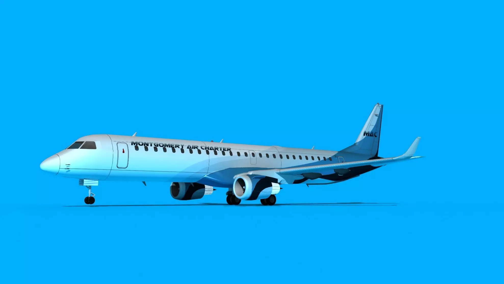 Embraer Emb-190 Montgomery Air Charter 3D model_0