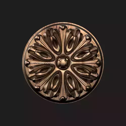 Wood Carving Rosette - 002