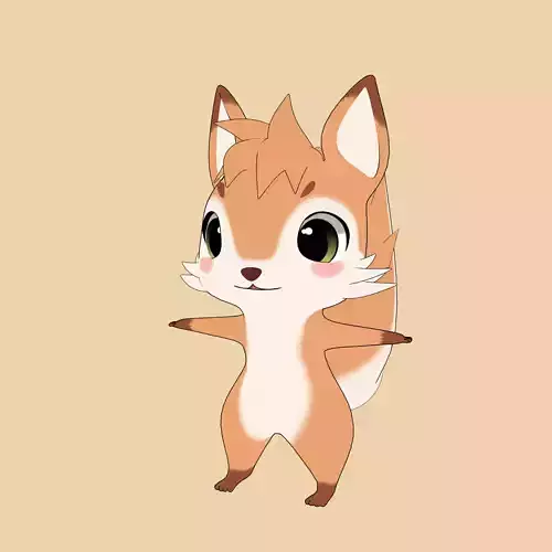Stylized Toon Squirrel