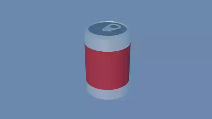 Soda Drink Can Low Poly