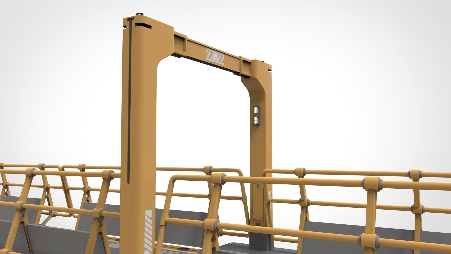 Sci-fi pedestrian bridge 3 3D model_11