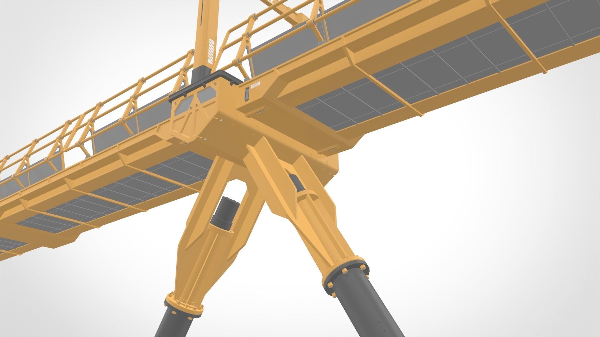 Sci-fi pedestrian bridge 3 3D model_10