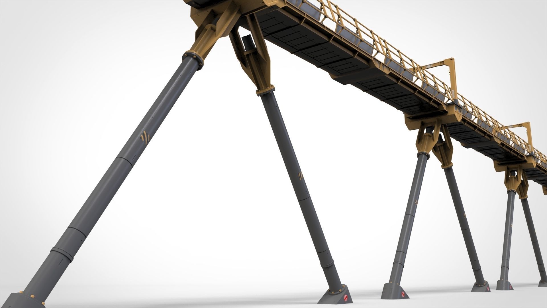 Sci-fi pedestrian bridge 3 3D model_17