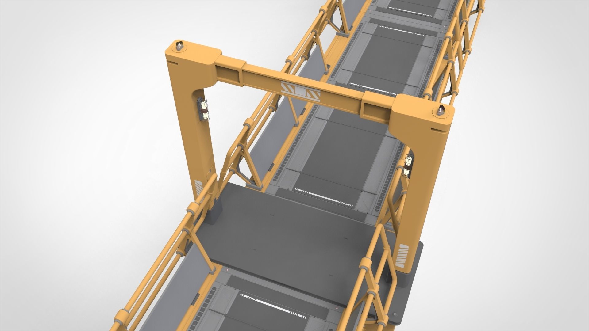 Sci-fi pedestrian bridge 3 3D model_15