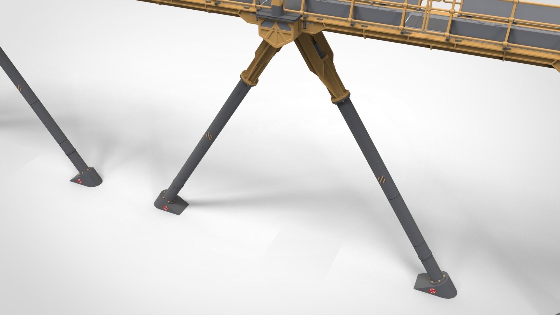 Sci-fi pedestrian bridge 3 3D model_16