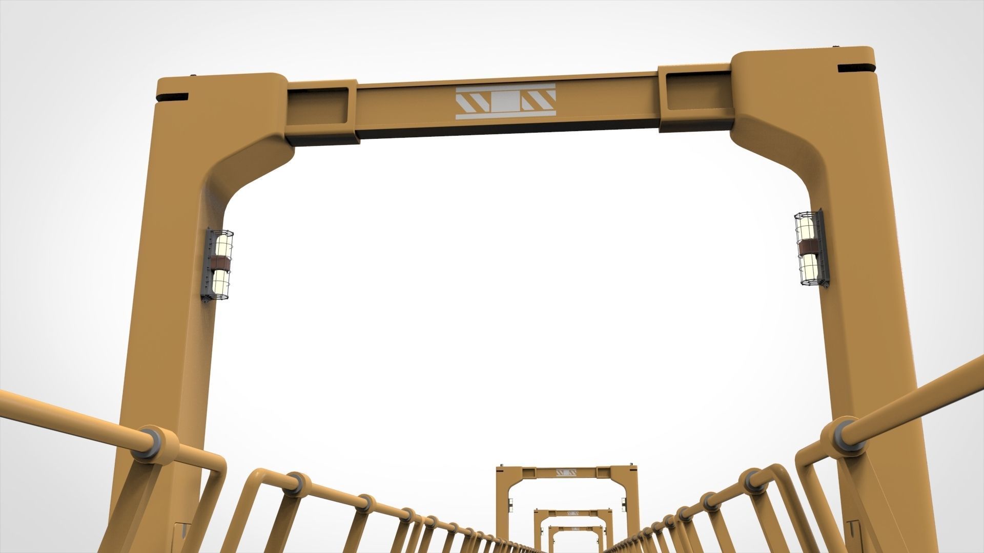 Sci-fi pedestrian bridge 3 3D model_14