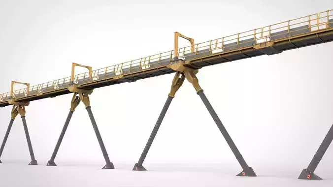 Sci-fi pedestrian bridge 3 3D model