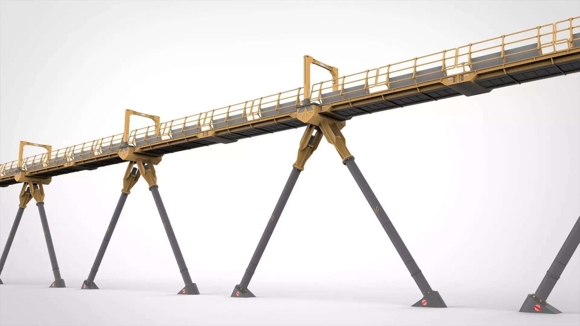Sci-fi pedestrian bridge 3 3D model_0
