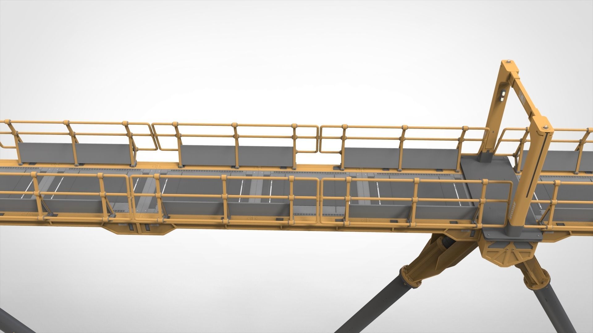 Sci-fi pedestrian bridge 3 3D model_7