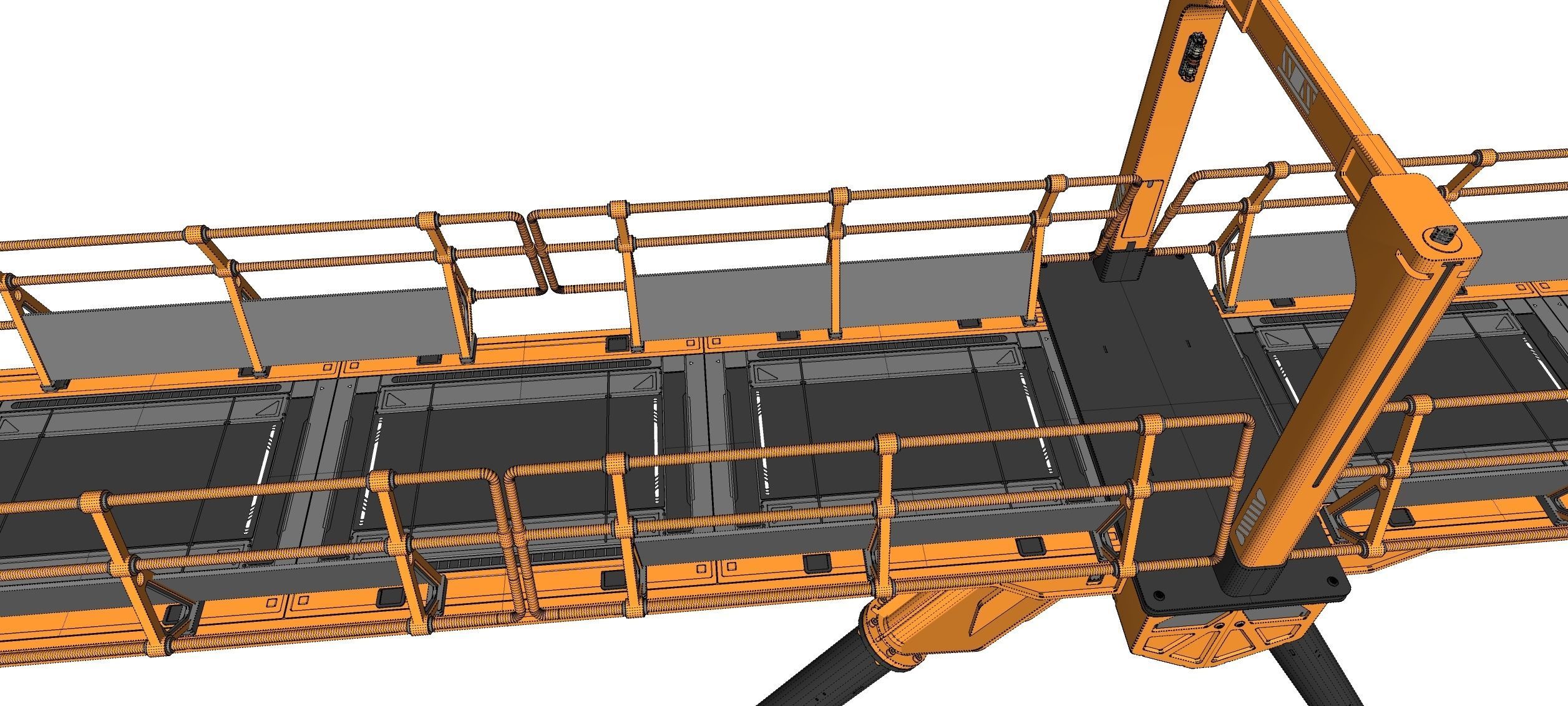 Sci-fi pedestrian bridge 3 3D model_24