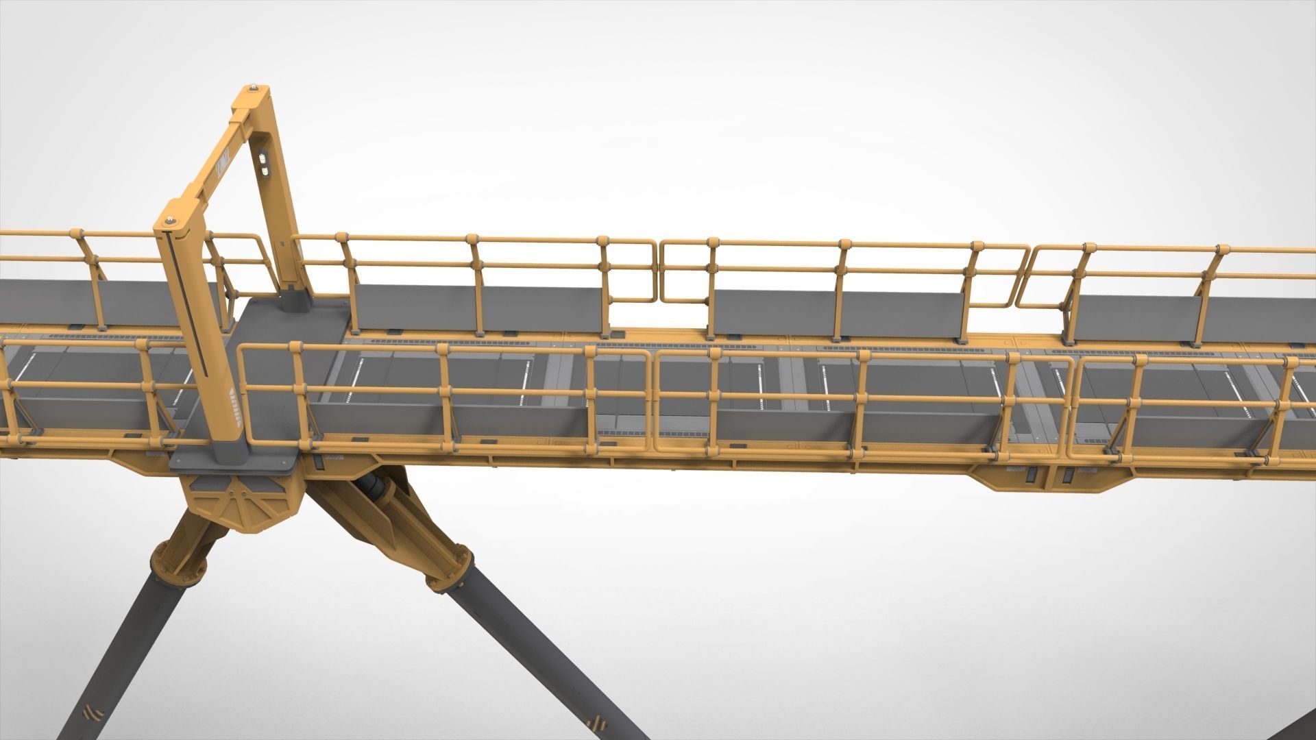 Sci-fi pedestrian bridge 3 3D model_6