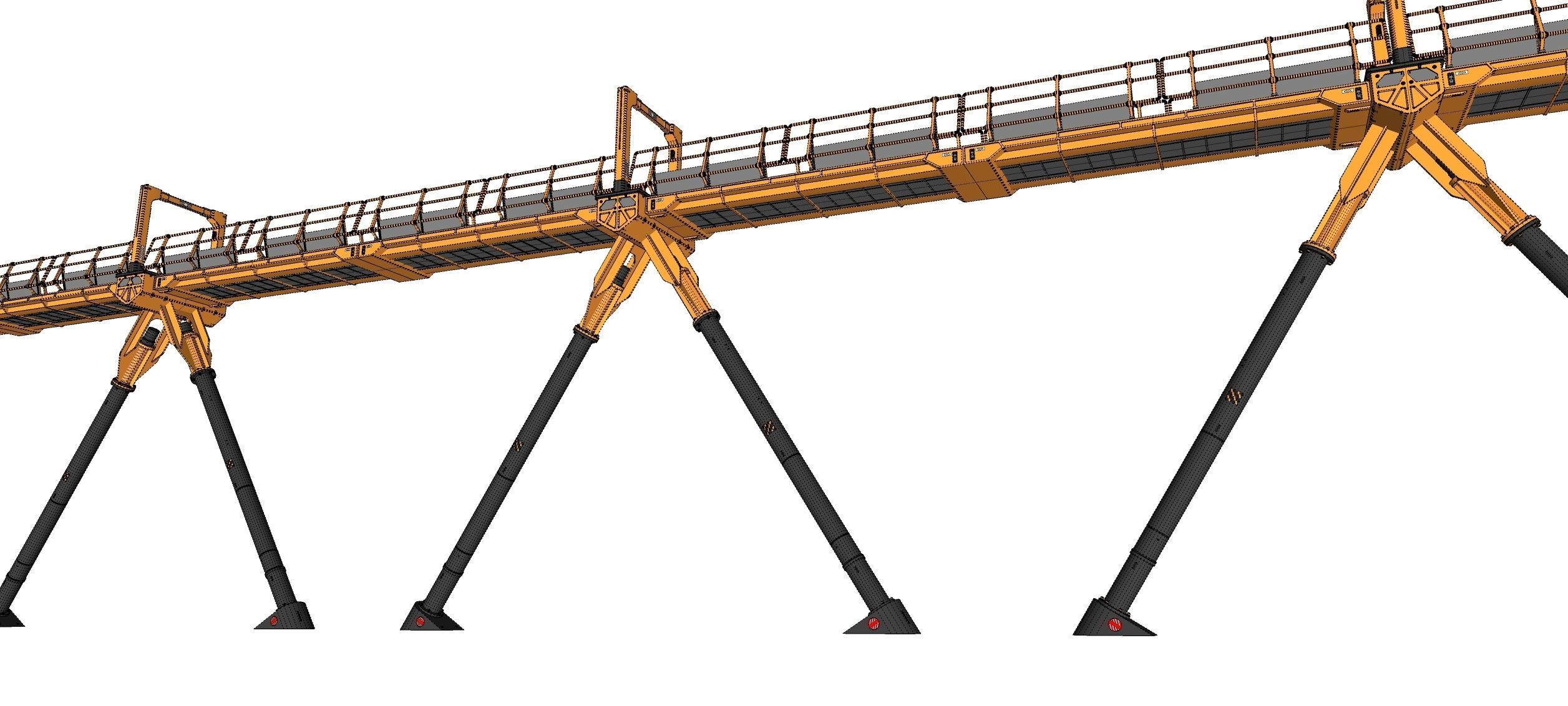 Sci-fi pedestrian bridge 3 3D model_21