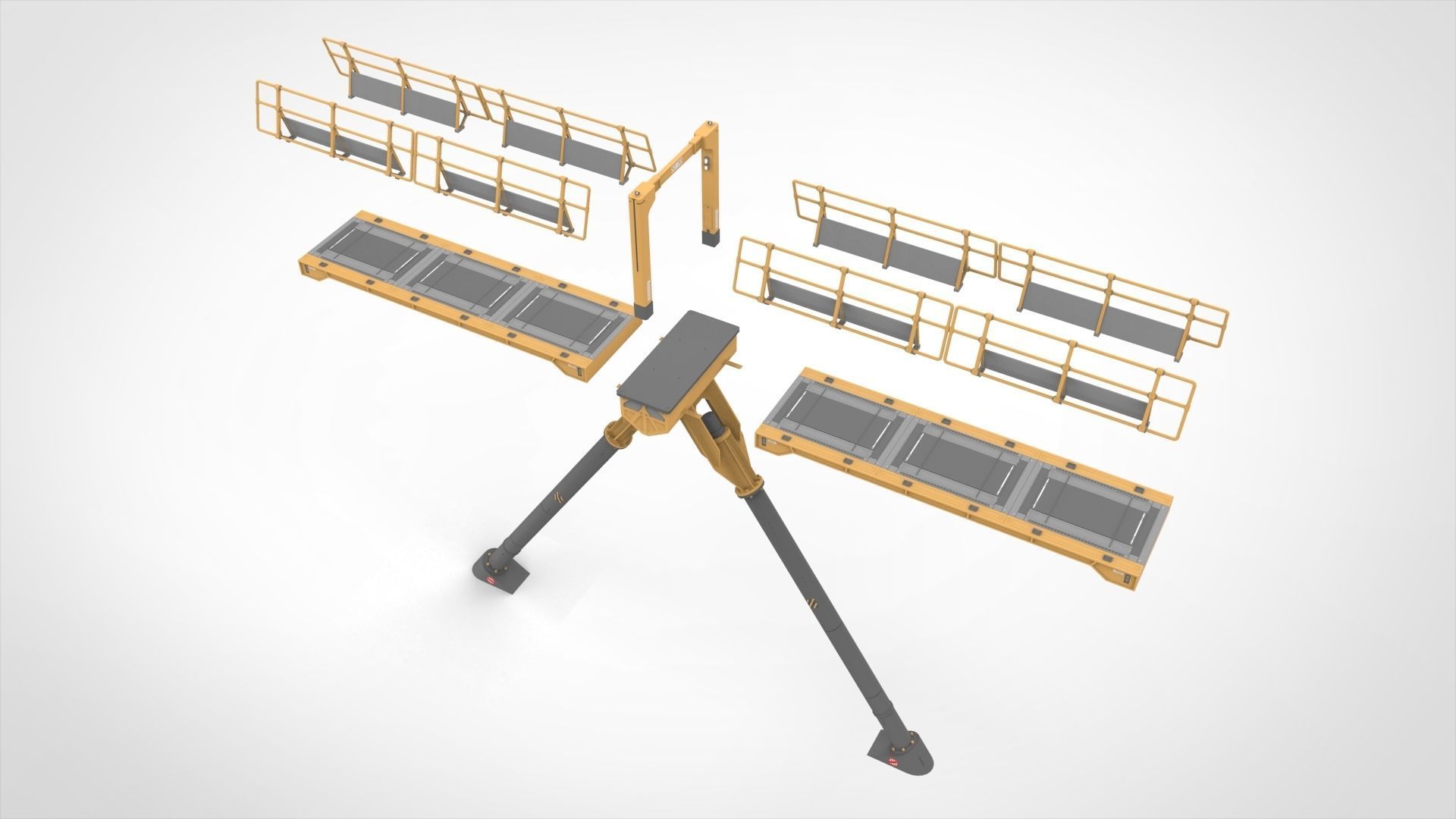 Sci-fi pedestrian bridge 3 3D model_19