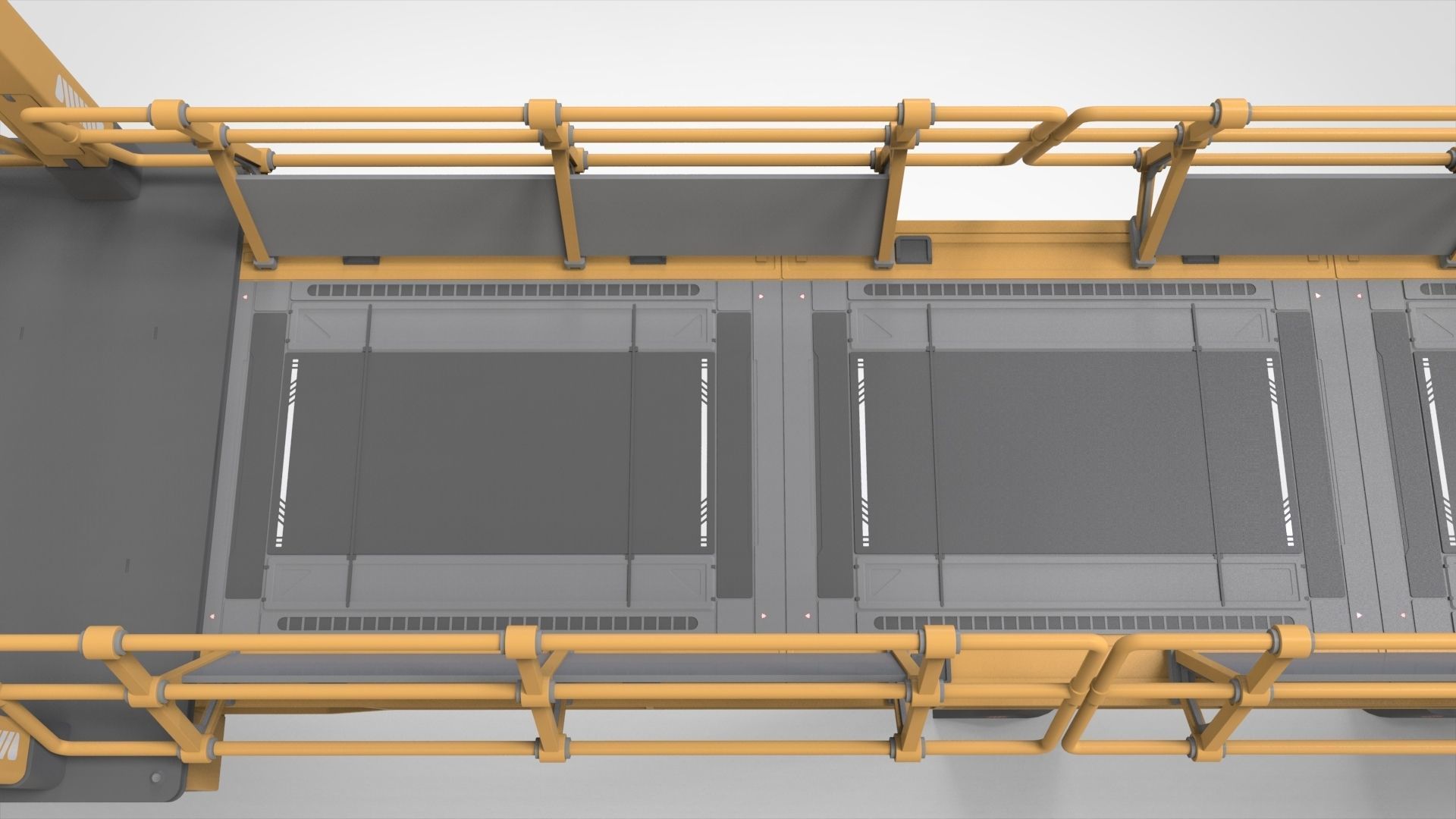 Sci-fi pedestrian bridge 3 3D model_12