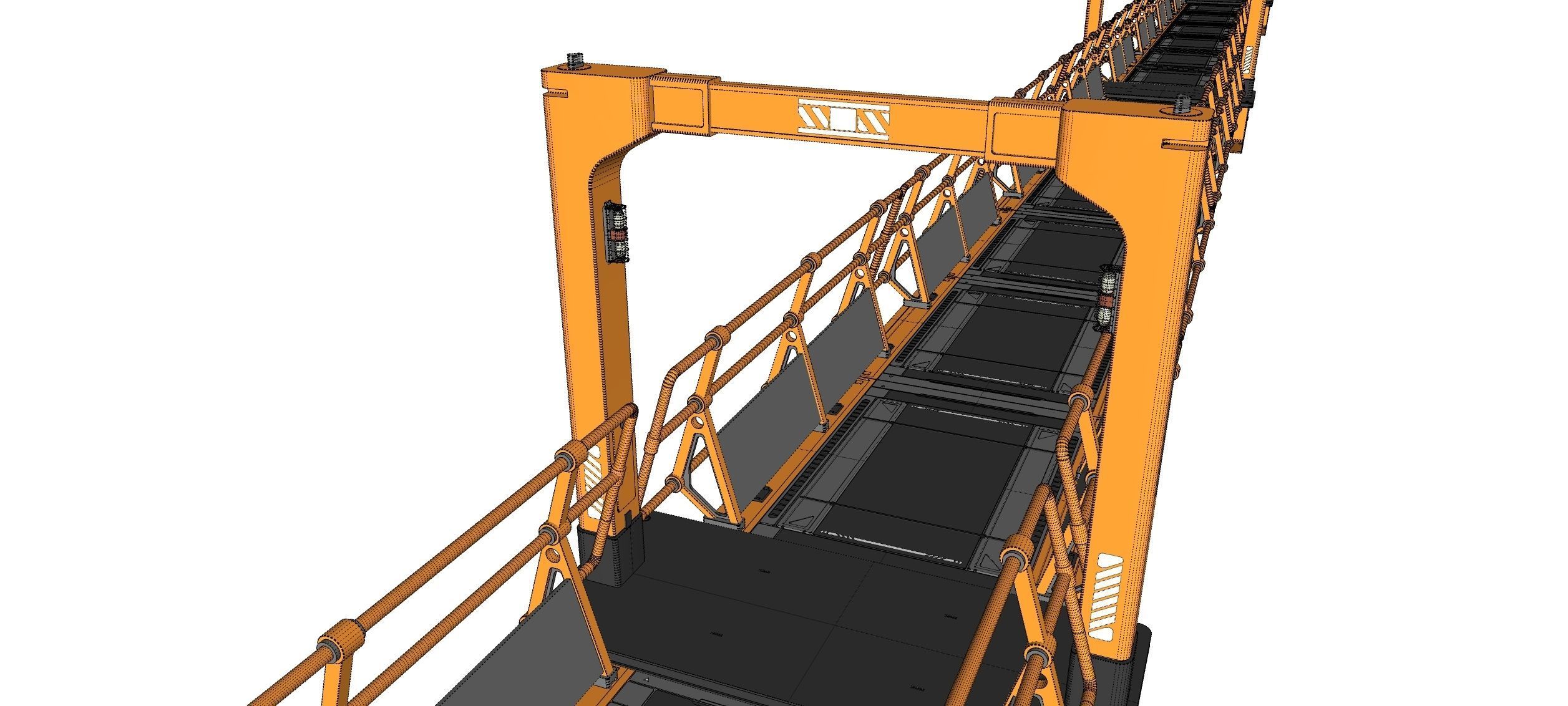 Sci-fi pedestrian bridge 3 3D model_26