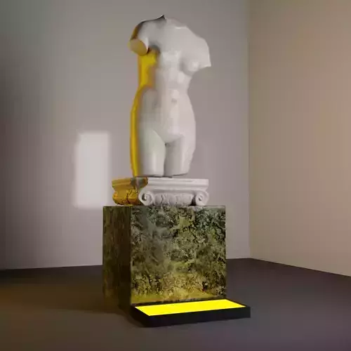 Torso of Aphrodite Highpoly Printable Lowpoly Gameready