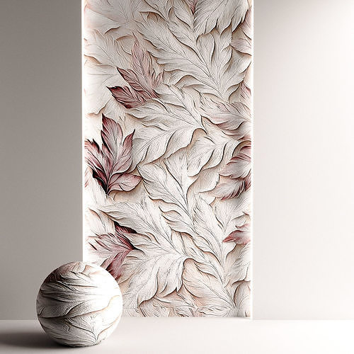 decorative plaster Low-poly 3D model