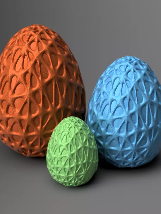 Large Voronoi Egg 3D print model_0