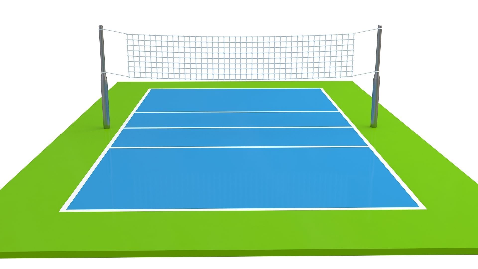 Volleyball Court Collection 3D model_3