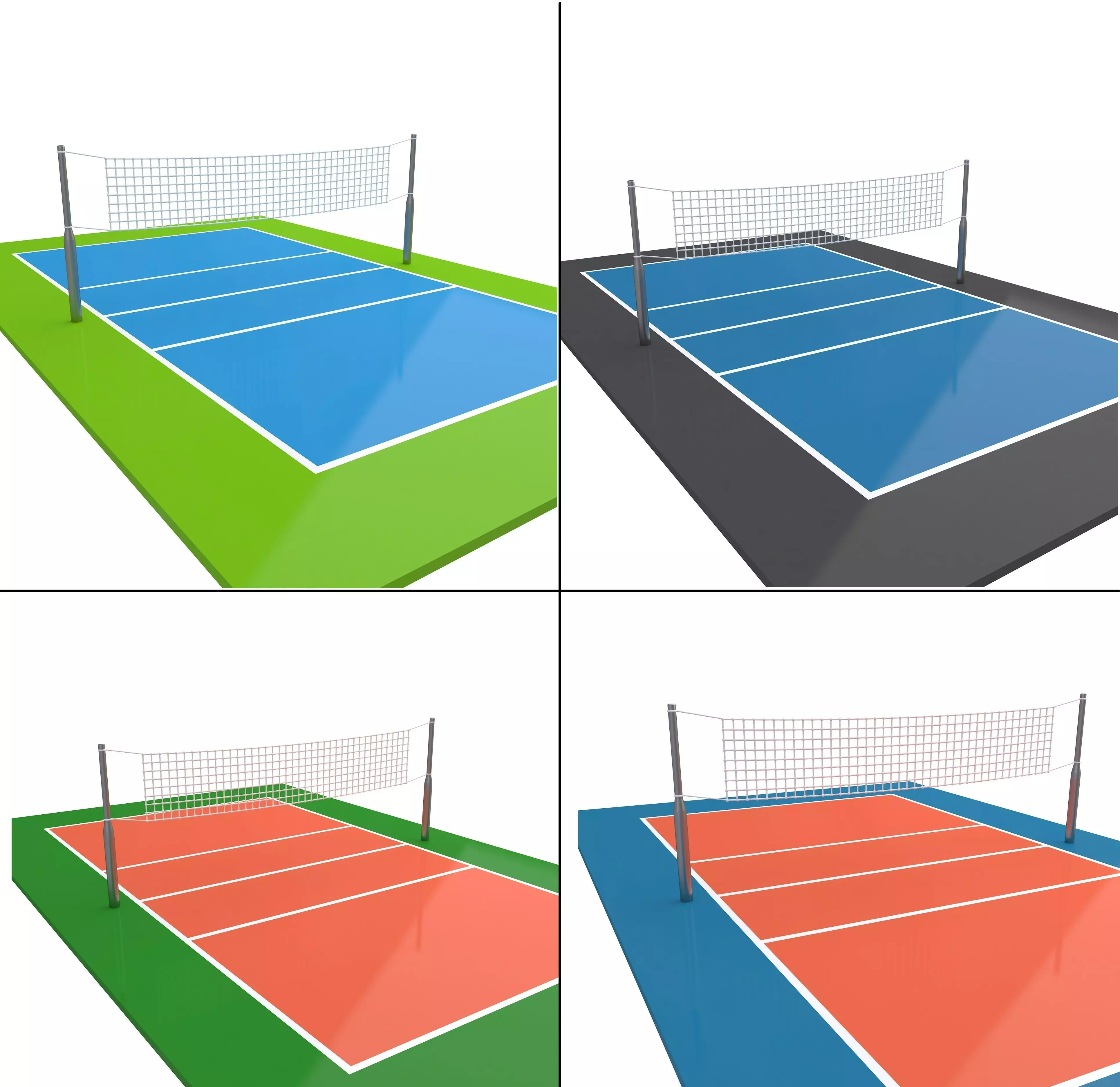 Volleyball Court Collection 3D model_0