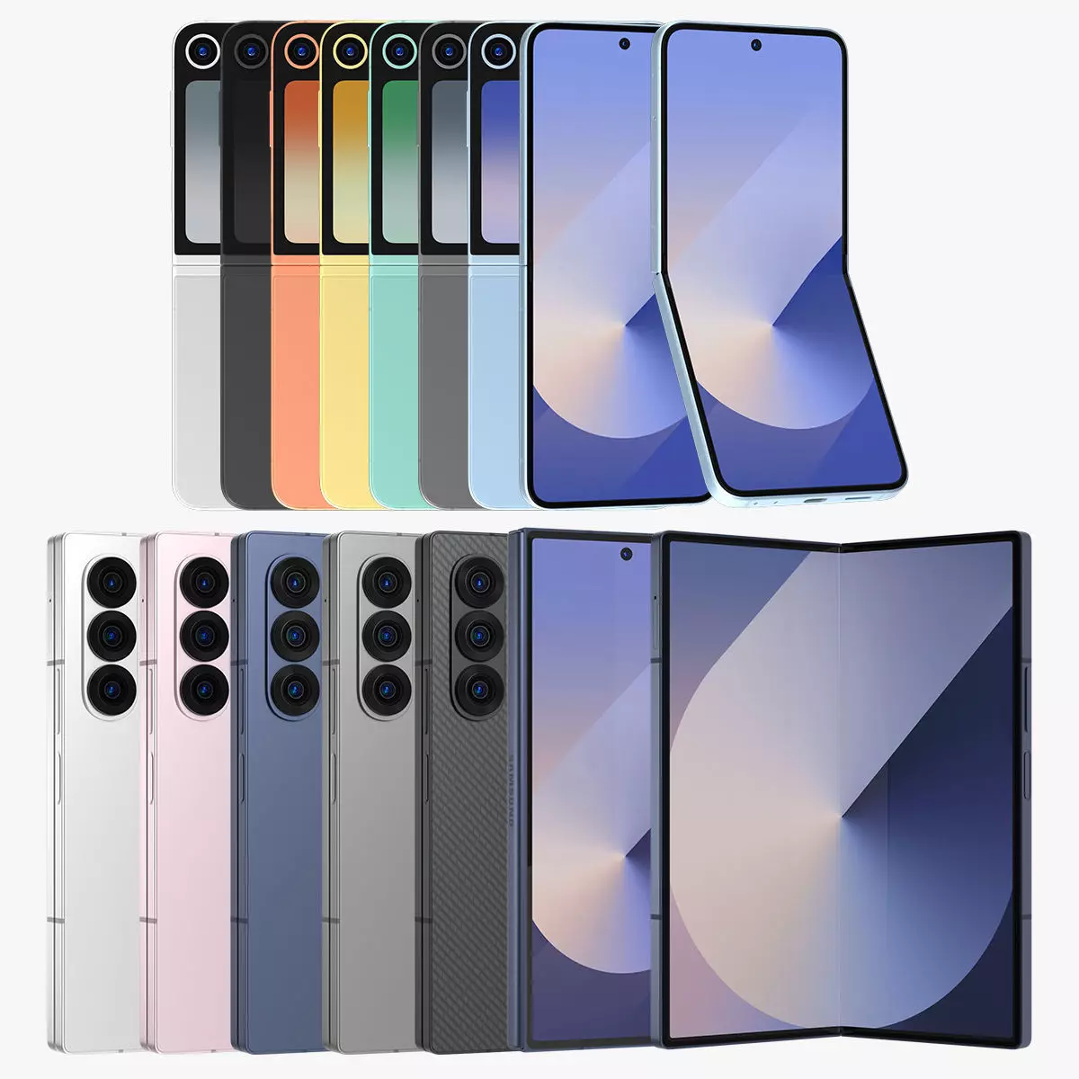 Samsung Galaxy Z Flip 6 And Fold 6 3D model_0