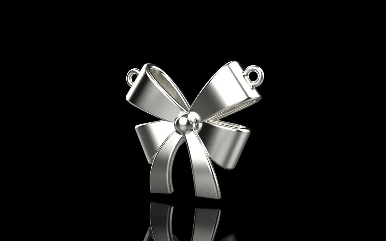 Bow pendant model 890 3D print model_29