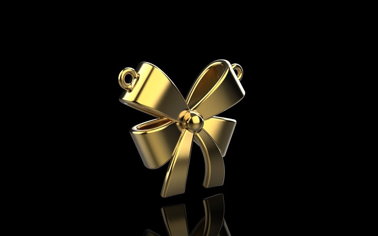 Bow pendant model 890 3D print model_24