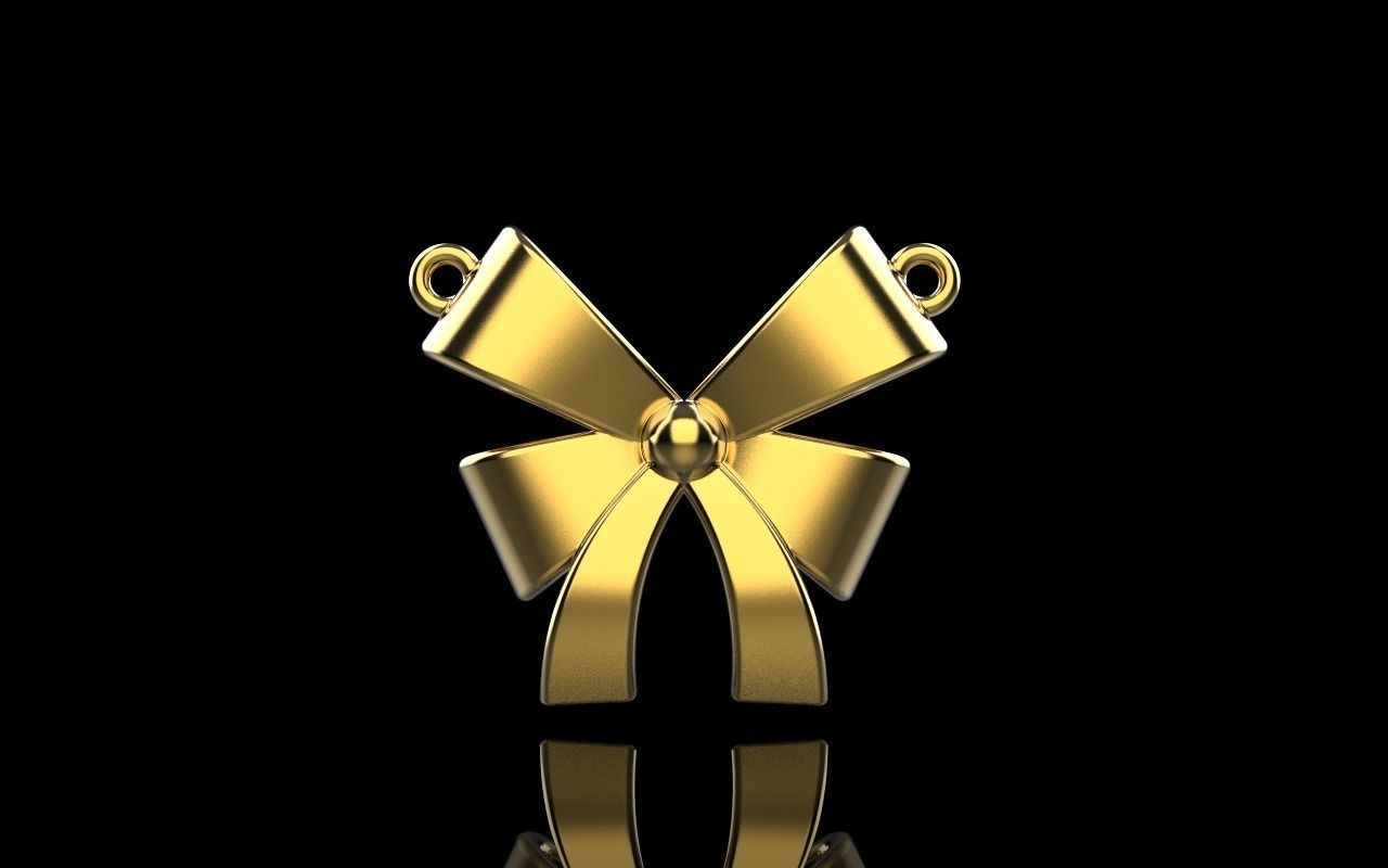 Bow pendant model 890 3D print model_18